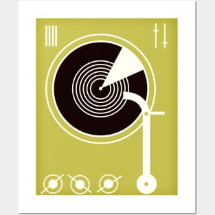 Vintage style record player Posters and Art